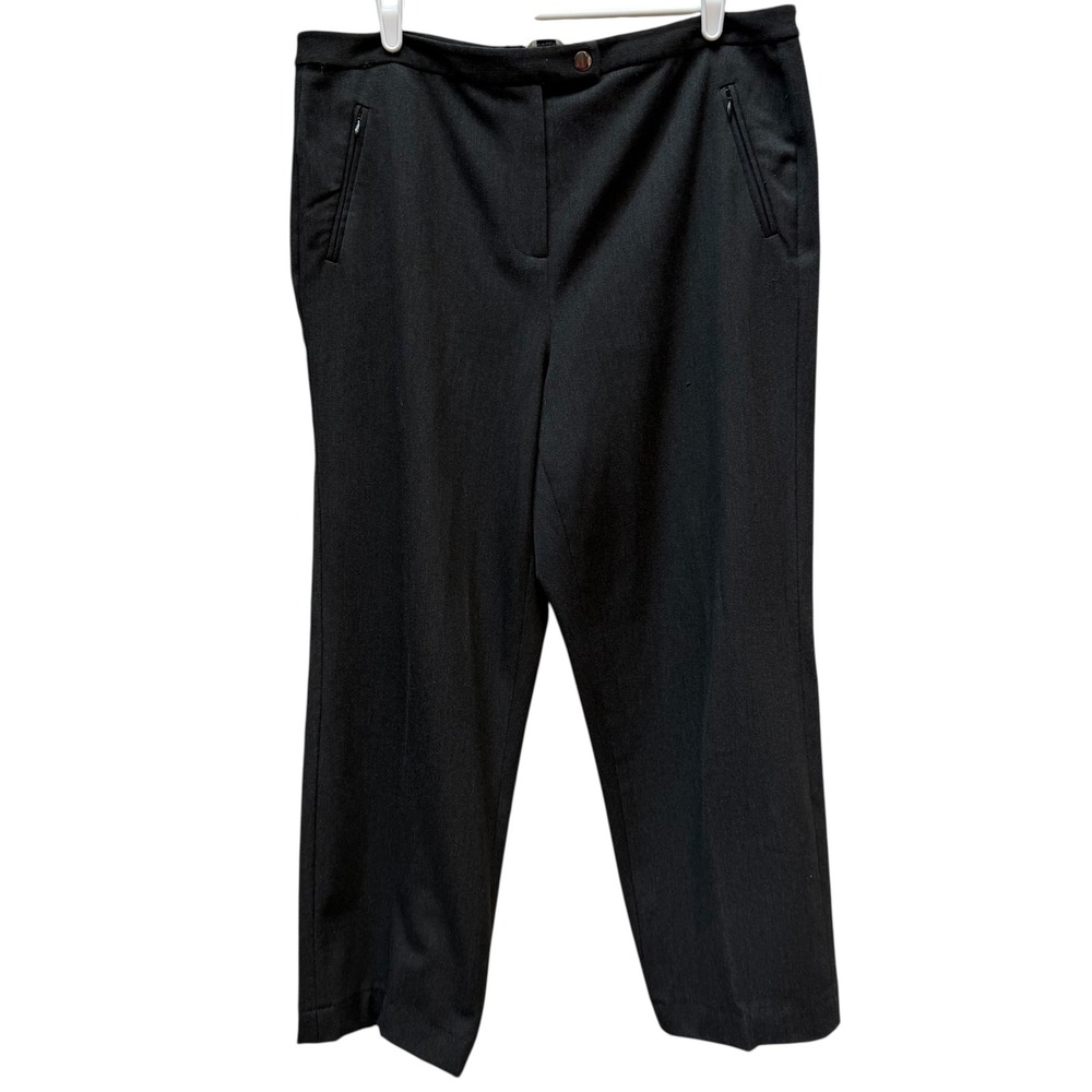 Talbots Petites‎ Stretch Dress Pants Women's Dark Gray Cropped Ankle Trousers